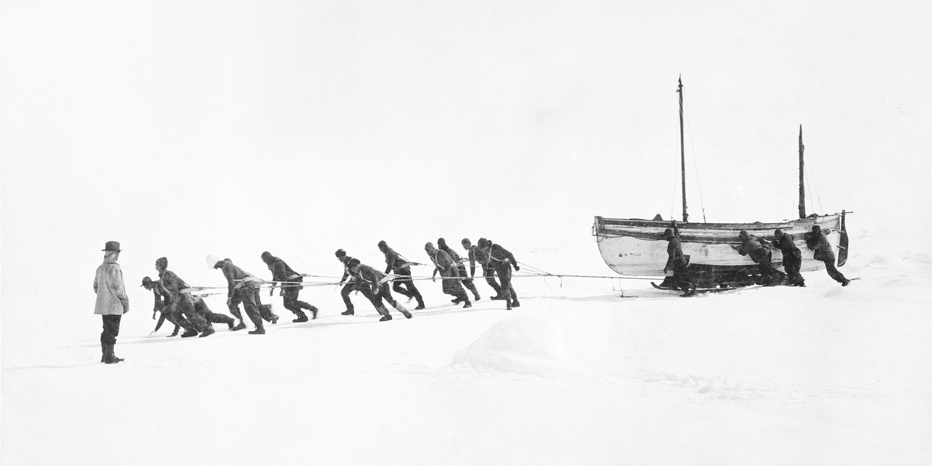 Relaying the James Caird across the ice
