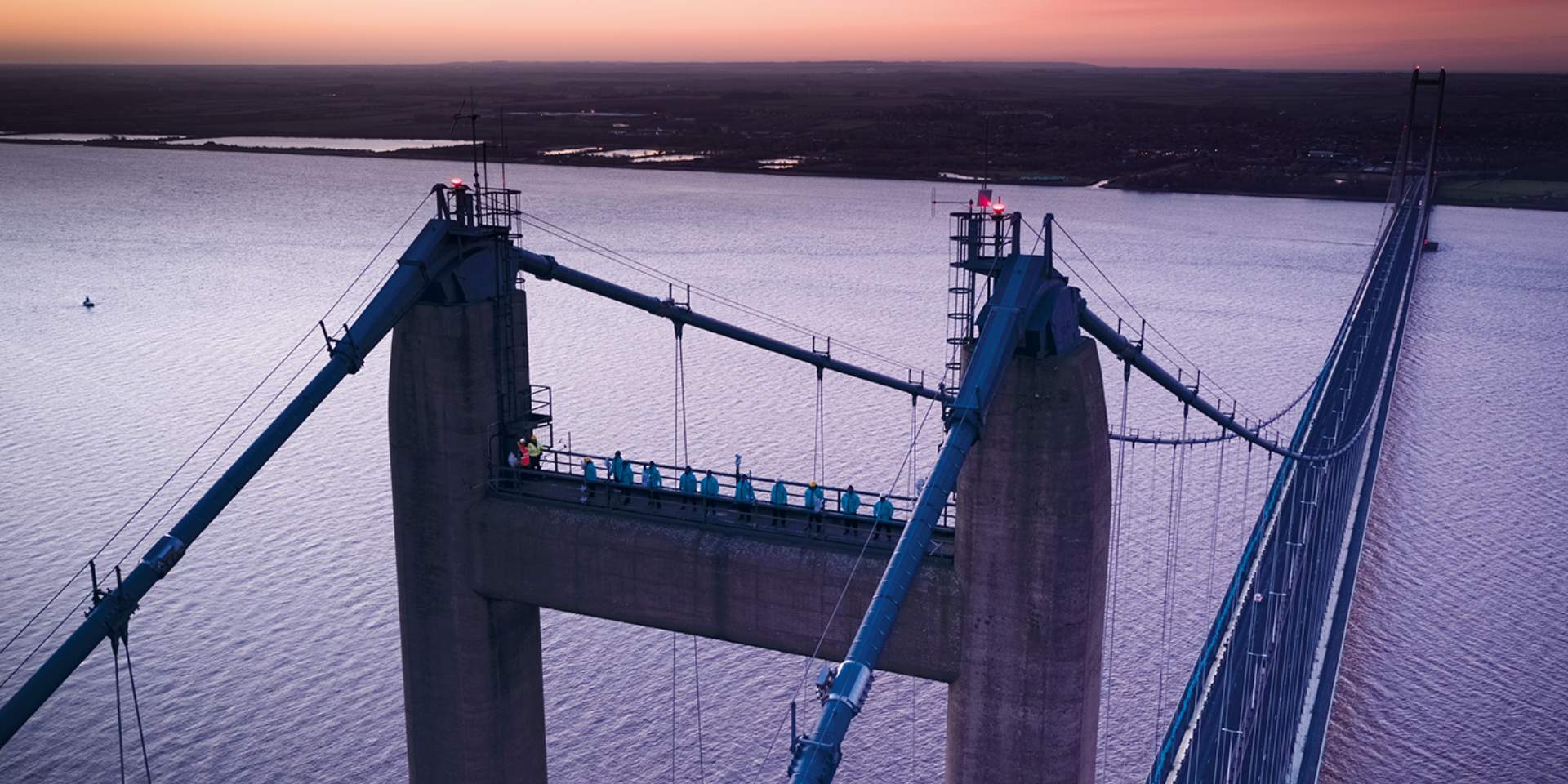 Volunteers on the Humber Bridge - Chris Fenton