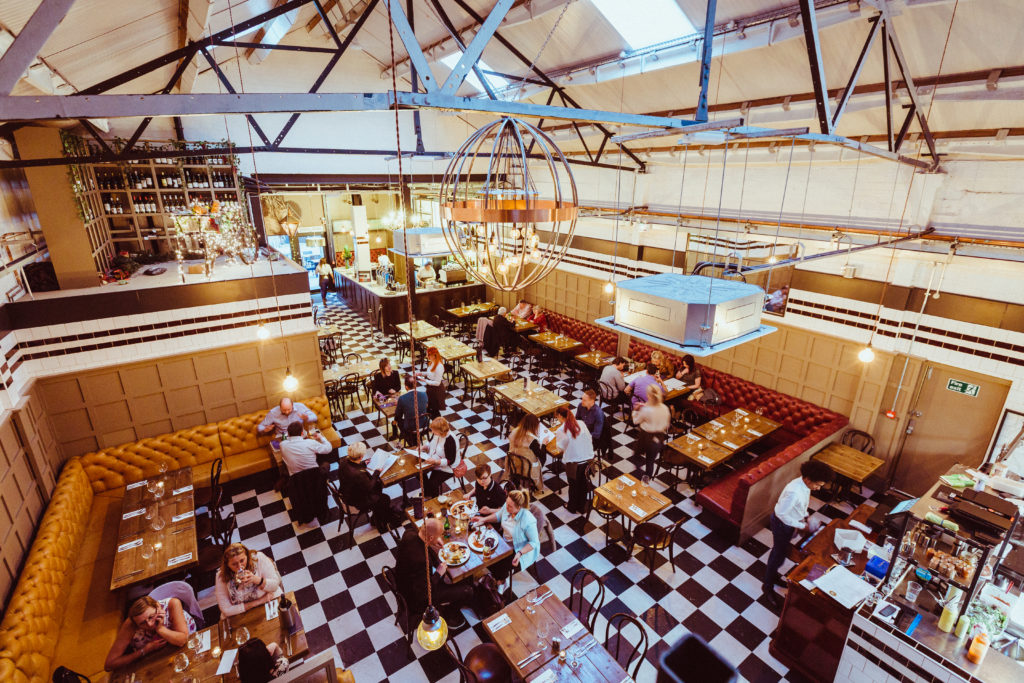Butler Whites © Chris Pepper - Aerial view of moden bright restaurant