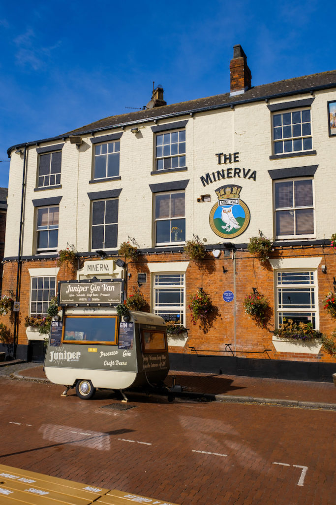 The Minerva Hull ©Neil Holmes - Exterior of The Minerva in Hull, a historic pub located on the waterfront. The traditional brick building features classic signage and a scenic setting overlooking the Humber, offering a glimpse into Hull’s maritime heritage