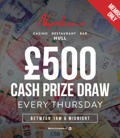 Weekly members prize draw Napoleons