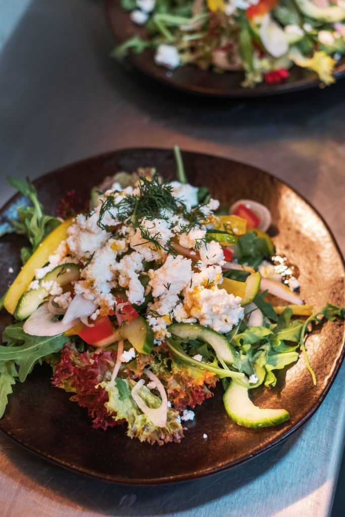 Large plate of Mediterranean salad