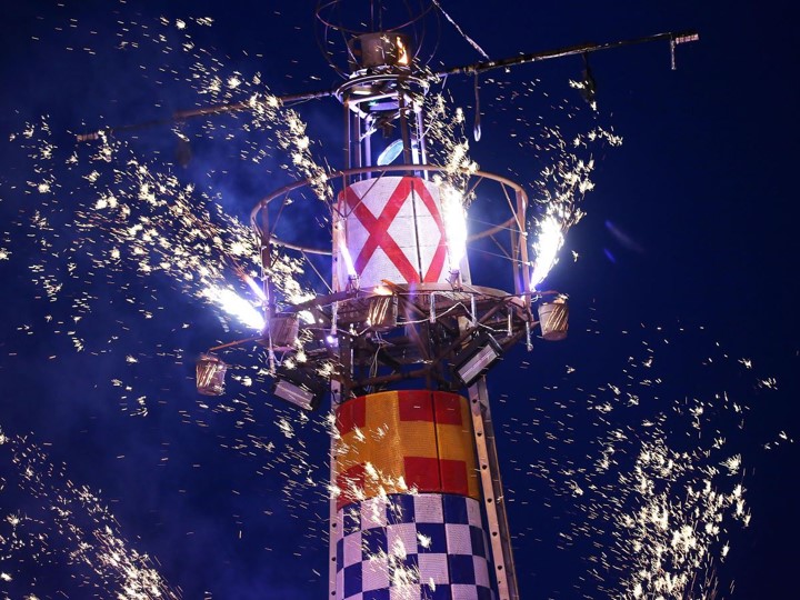Event spectacular The Tower of Light and Flaming Torch procession