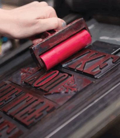Letter Press Printmaking Workshop with Adrian Riley