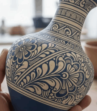 Stoneware Sgraffito Vase Workshop with Leafy Lane Pottery
