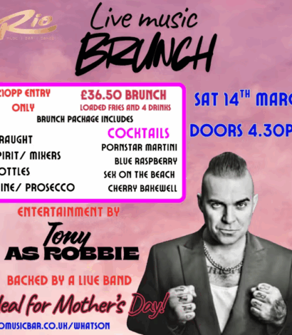 Live music Brunch- with Tony as Robbie